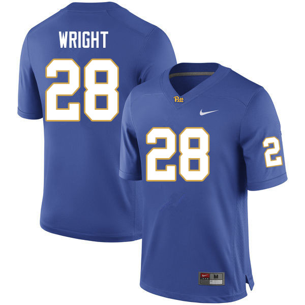 Men #28 Kyi Wright Pitt Panthers College Football Jerseys Sale-Royal